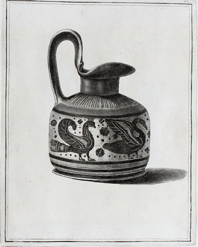 An illustration from Collection of Etruscan, Greek and Roman antiquities from the cabinet of the Honourable William Hamilton, 1766, leaf 328