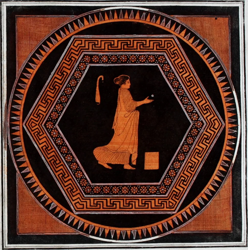 An illustration from Collection of Etruscan, Greek and Roman antiquities from the cabinet of the Honourable William Hamilton, 1766, leaf 340