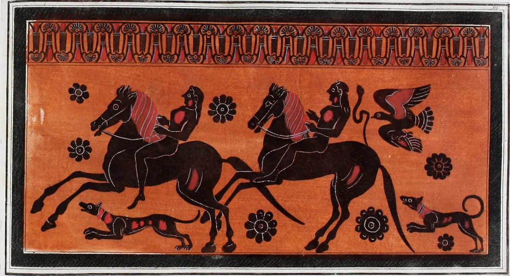 An illustration from Collection of Etruscan, Greek and Roman antiquities from the cabinet of the Honourable William Hamilton, 1766, leaf 346