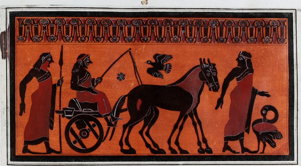 An illustration from Collection of Etruscan, Greek and Roman antiquities from the cabinet of the Honourable William Hamilton, 1766, leaf 348