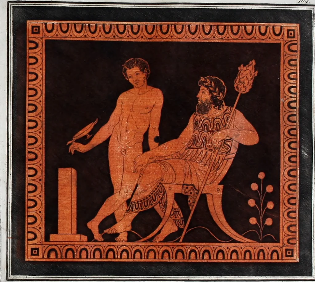 An illustration from Collection of Etruscan, Greek and Roman antiquities from the cabinet of the Honourable William Hamilton, 1766, leaf 368