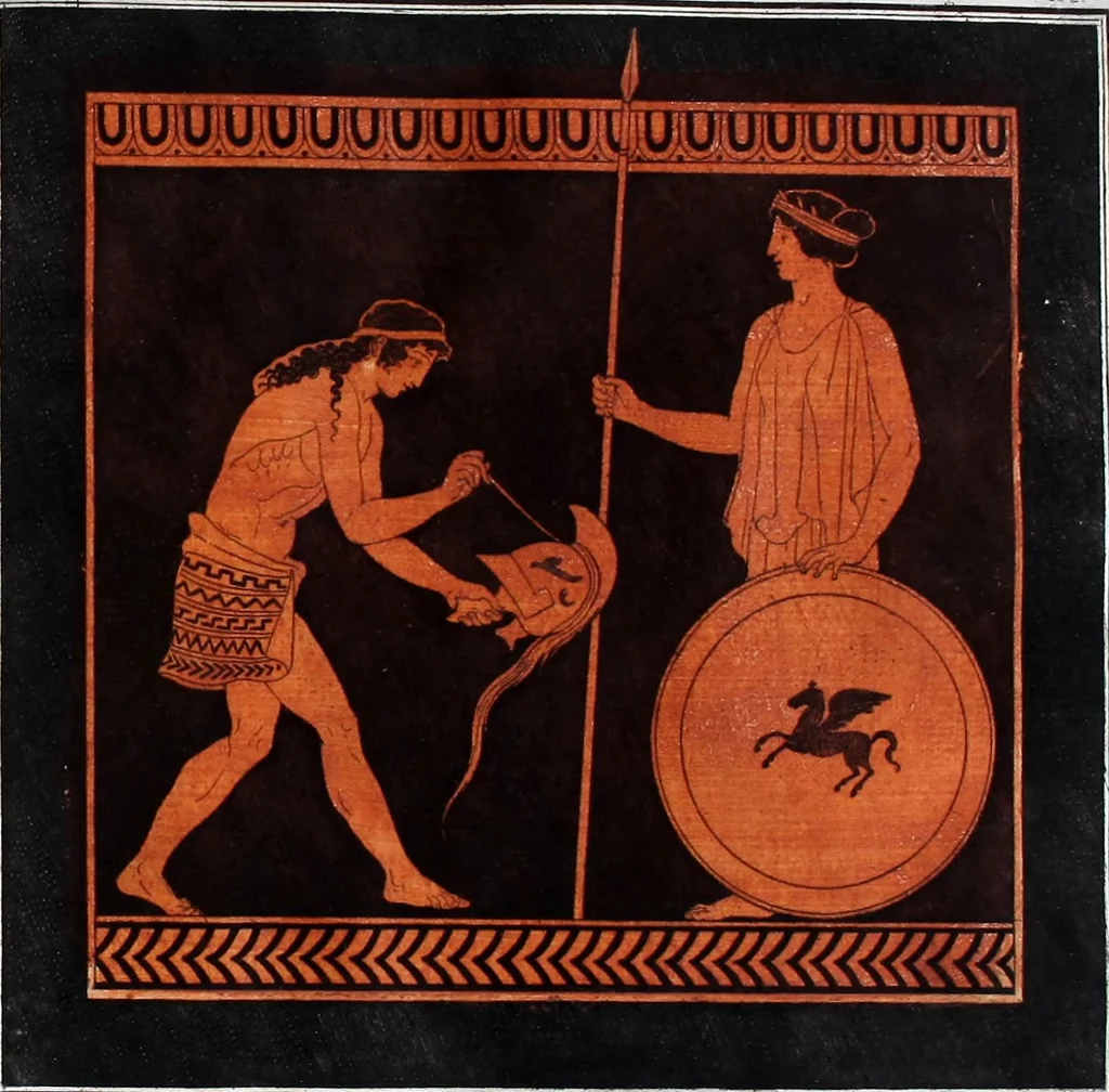 An illustration from Collection of Etruscan, Greek and Roman antiquities from the cabinet of the Honourable William Hamilton, 1766, leaf 386
