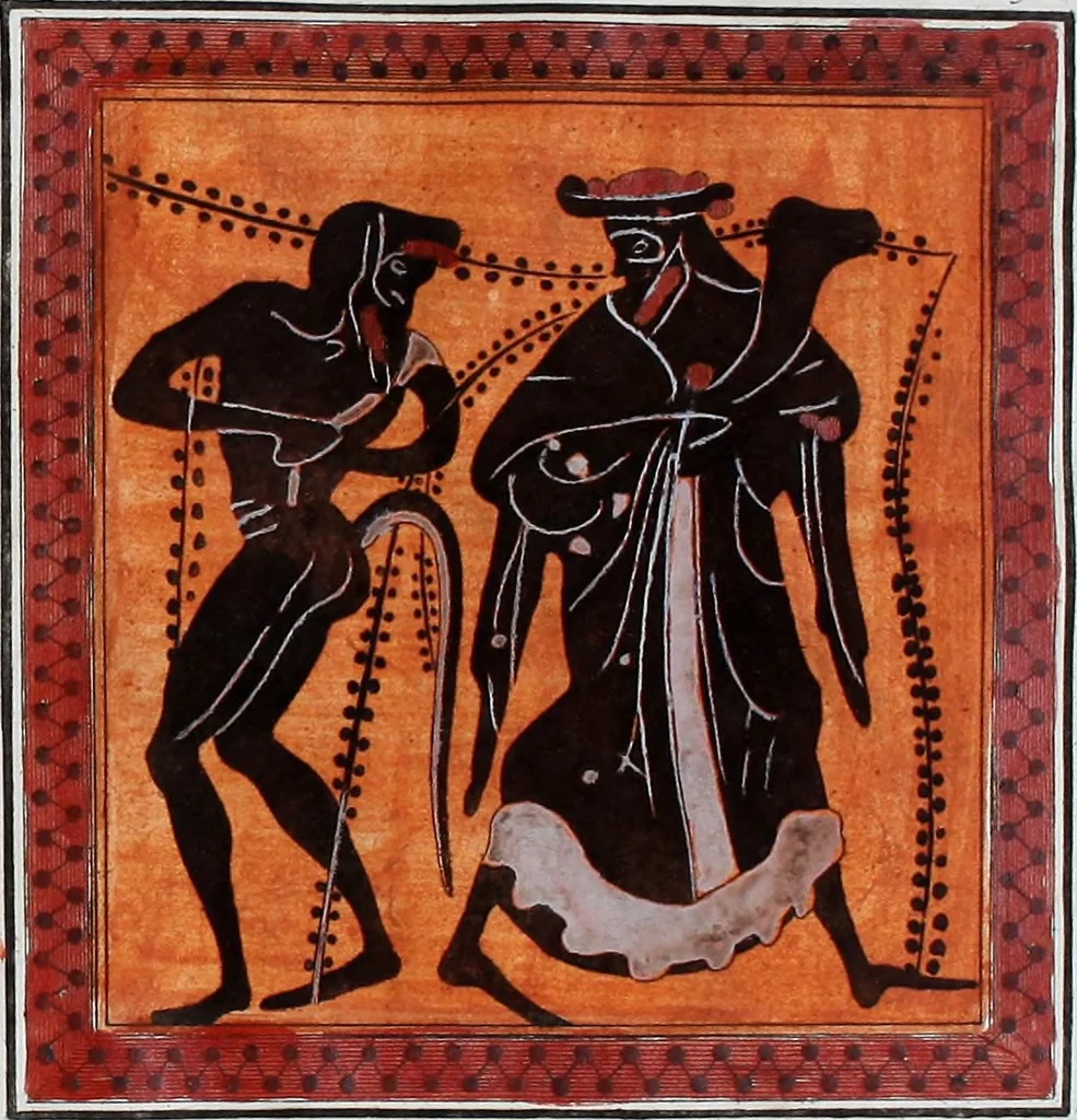 An illustration from Collection of Etruscan, Greek and Roman antiquities from the cabinet of the Honourable William Hamilton, 1766, leaf 400