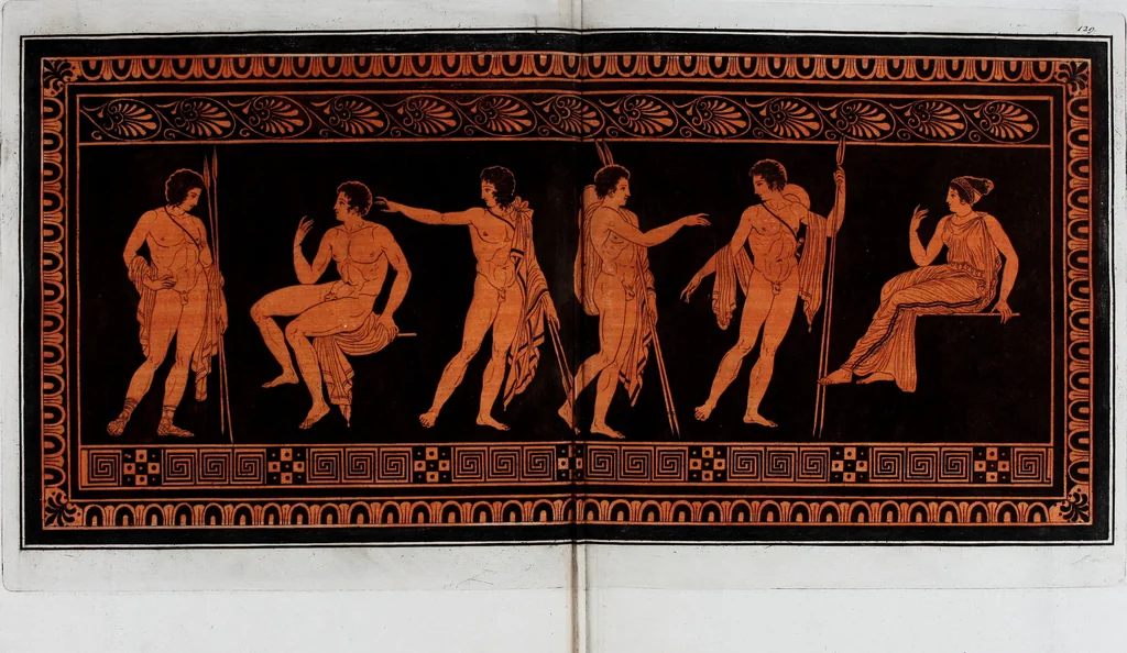 An illustration from Collection of Etruscan, Greek and Roman antiquities from the cabinet of the Honourable William Hamilton, 1766, leaf 426