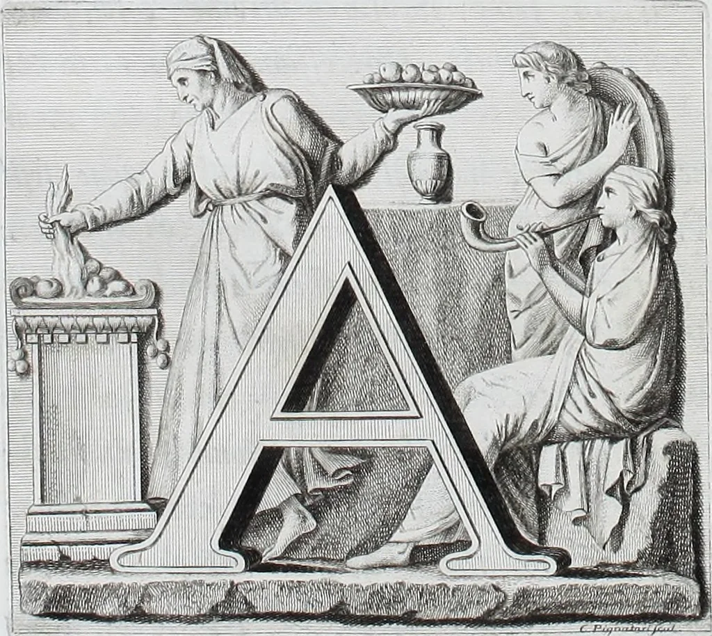An illustration from Collection of Etruscan, Greek and Roman antiquities from the cabinet of the Honourable William Hamilton, 1766, leaf 16