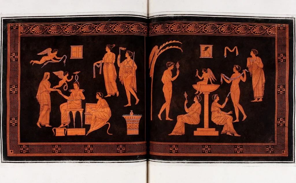 An illustration from Collection of Etruscan, Greek and Roman antiquities from the cabinet of the Honourable William Hamilton, 1766, leaf 198