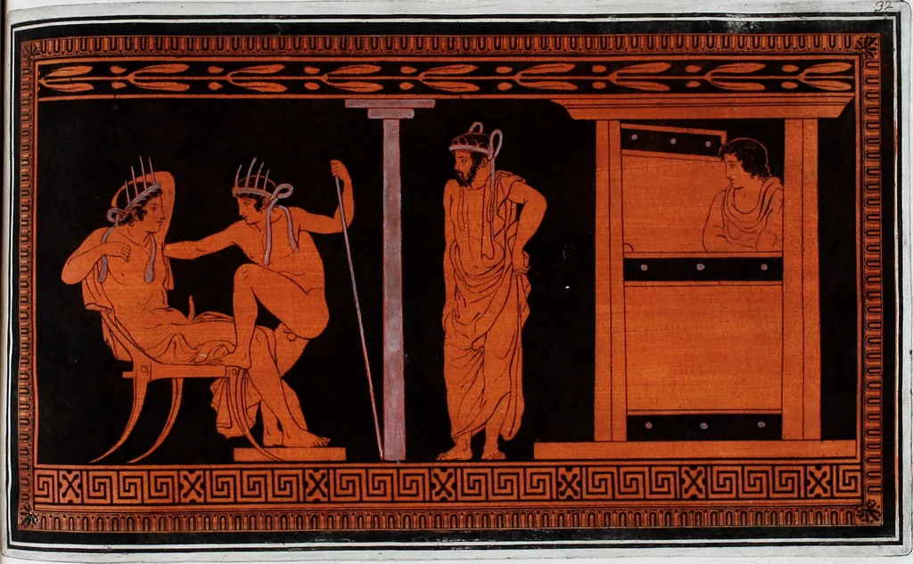 An illustration from Collection of Etruscan, Greek and Roman antiquities from the cabinet of the Honourable William Hamilton, 1766, leaf 212