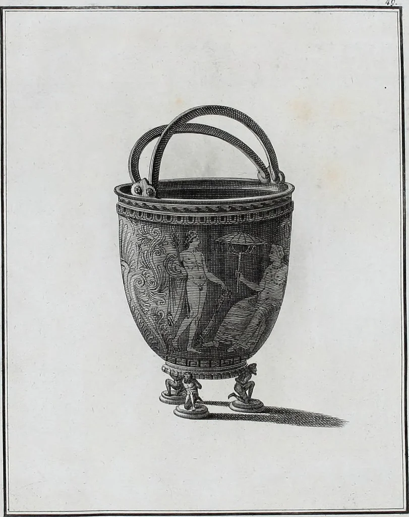 An illustration from Collection of Etruscan, Greek and Roman antiquities from the cabinet of the Honourable William Hamilton, 1766, leaf 252
