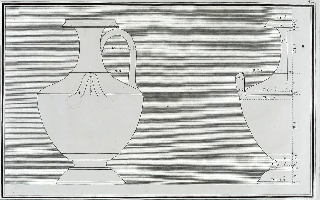 An illustration from Collection of Etruscan, Greek and Roman antiquities from the cabinet of the Honourable William Hamilton, 1766, leaf 258