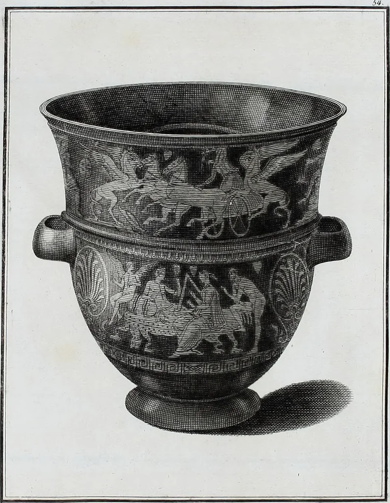 An illustration from Collection of Etruscan, Greek and Roman antiquities from the cabinet of the Honourable William Hamilton, 1766, leaf 262