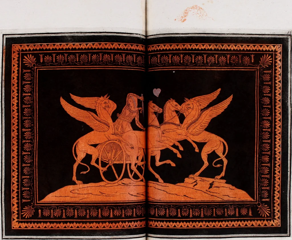 An illustration from Collection of Etruscan, Greek and Roman antiquities from the cabinet of the Honourable William Hamilton, 1766, leaf 268