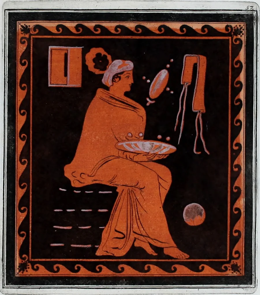 An illustration from Collection of Etruscan, Greek and Roman antiquities from the cabinet of the Honourable William Hamilton, 1766, leaf 270