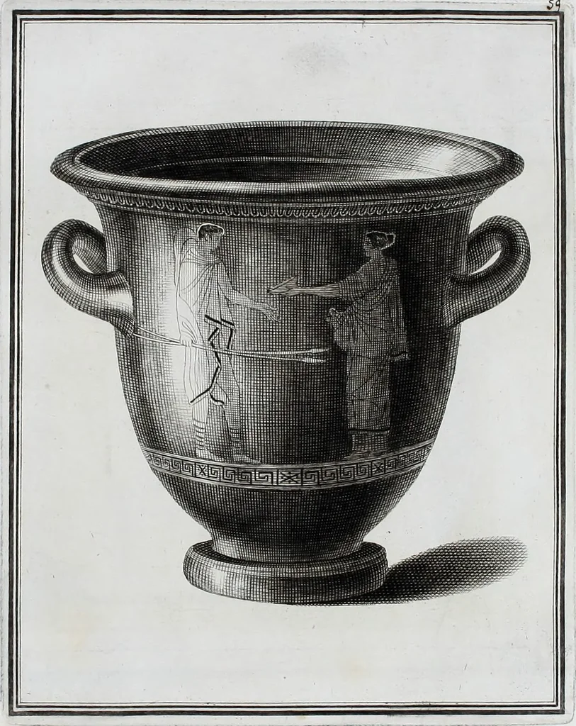 An illustration from Collection of Etruscan, Greek and Roman antiquities from the cabinet of the Honourable William Hamilton, 1766, leaf 274