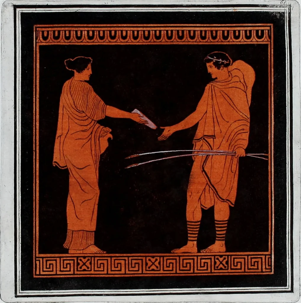 An illustration from Collection of Etruscan, Greek and Roman antiquities from the cabinet of the Honourable William Hamilton, 1766, leaf 278