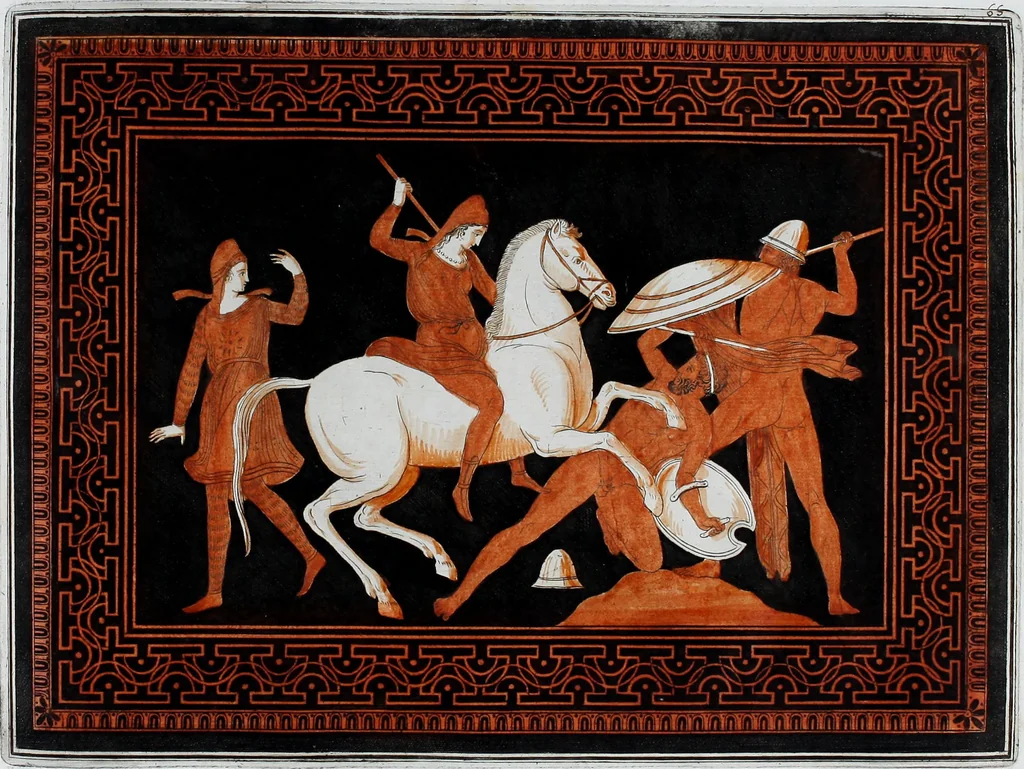 An illustration from Collection of Etruscan, Greek and Roman antiquities from the cabinet of the Honourable William Hamilton, 1766, leaf 286