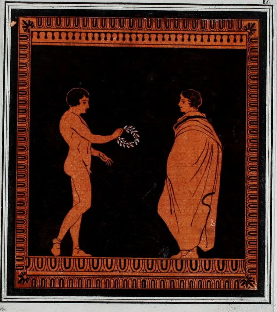 An illustration from Collection of Etruscan, Greek and Roman antiquities from the cabinet of the Honourable William Hamilton, 1766, leaf 322
