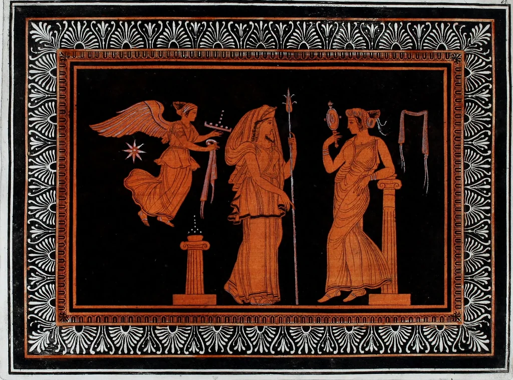 An illustration from Collection of Etruscan, Greek and Roman antiquities from the cabinet of the Honourable William Hamilton, 1766, leaf 342