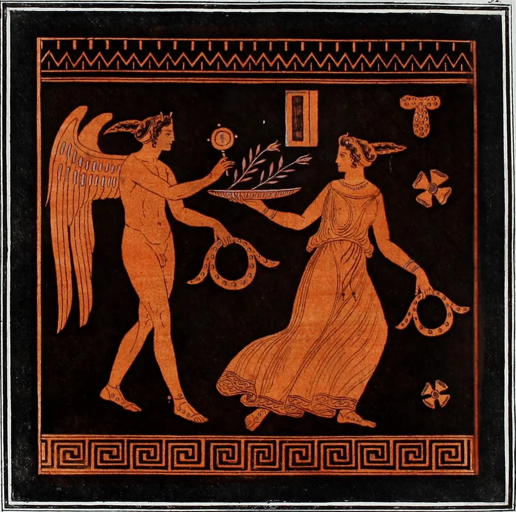 An illustration from Collection of Etruscan, Greek and Roman antiquities from the cabinet of the Honourable William Hamilton, 1766, leaf 346