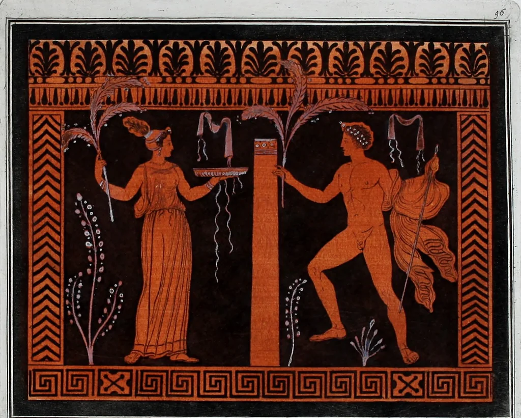 An illustration from Collection of Etruscan, Greek and Roman antiquities from the cabinet of the Honourable William Hamilton, 1766, leaf 356