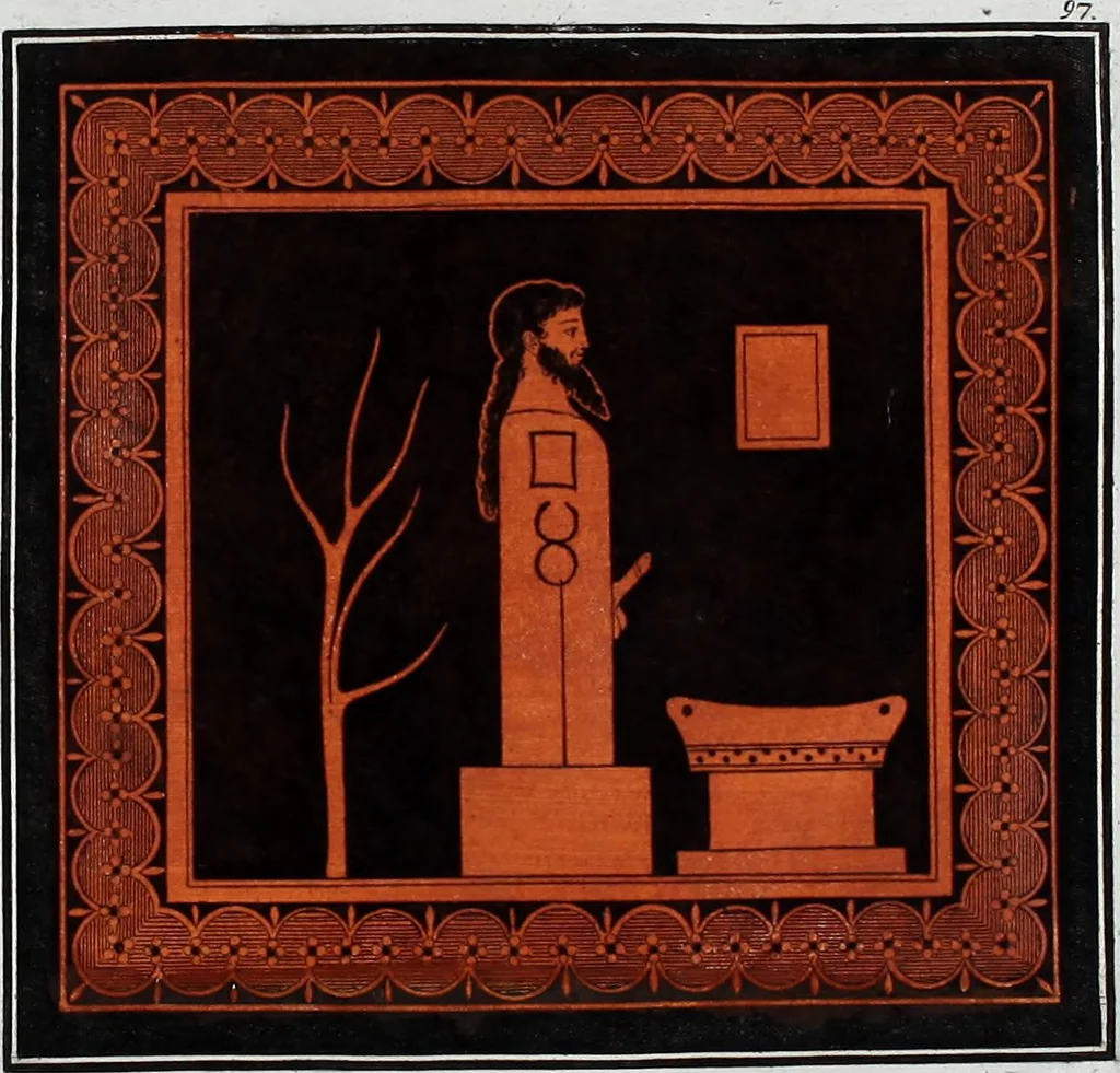 An illustration from Collection of Etruscan, Greek and Roman antiquities from the cabinet of the Honourable William Hamilton, 1766, leaf 358