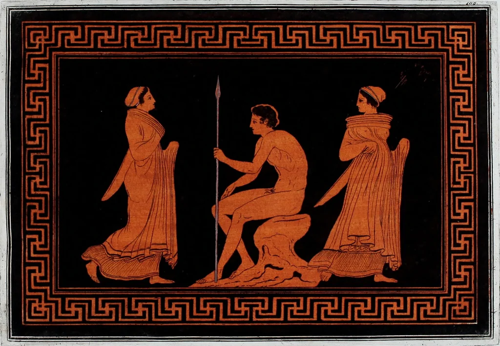 An illustration from Collection of Etruscan, Greek and Roman antiquities from the cabinet of the Honourable William Hamilton, 1766, leaf 384