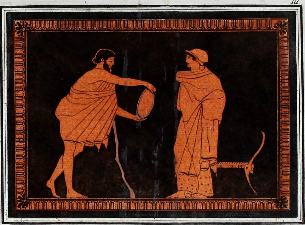 An illustration from Collection of Etruscan, Greek and Roman antiquities from the cabinet of the Honourable William Hamilton, 1766, leaf 388
