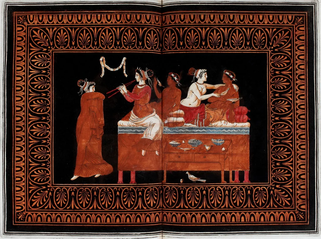 An illustration from Collection of Etruscan, Greek and Roman antiquities from the cabinet of the Honourable William Hamilton, 1766, leaf 394