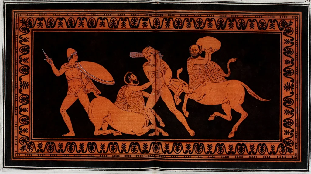 An illustration from Collection of Etruscan, Greek and Roman antiquities from the cabinet of the Honourable William Hamilton, 1766, leaf 424
