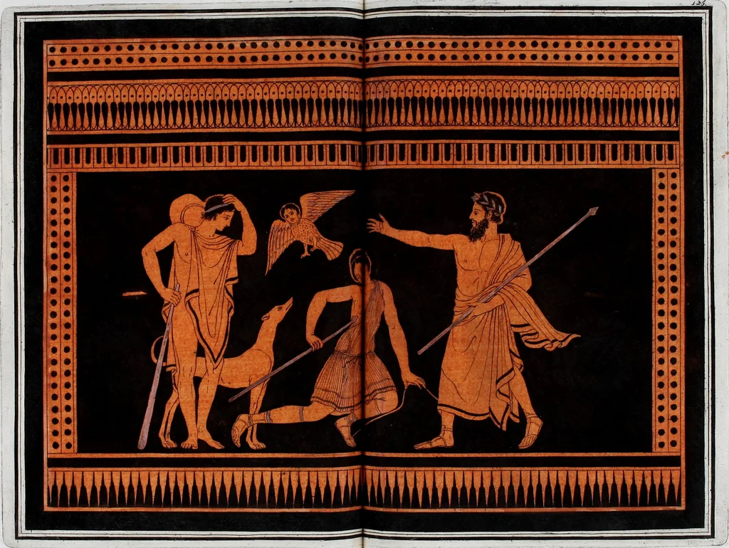 An illustration from Collection of Etruscan, Greek and Roman antiquities from the cabinet of the Honourable William Hamilton, 1766, leaf 430