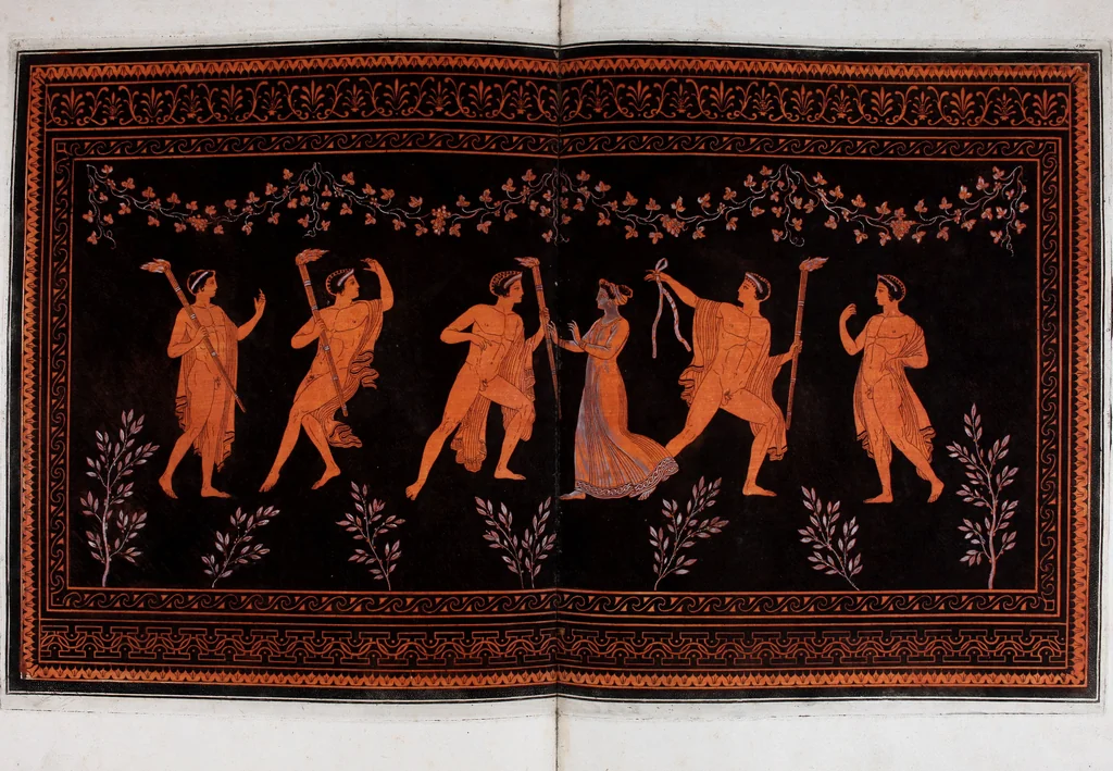 An illustration from Collection of Etruscan, Greek and Roman antiquities from the cabinet of the Honourable William Hamilton, 1766, leaf 442