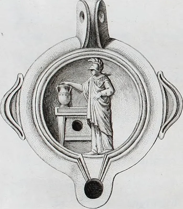 An illustration from Collection of Etruscan, Greek and Roman antiquities from the cabinet of the Honourable William Hamilton, 1766, leaf 97