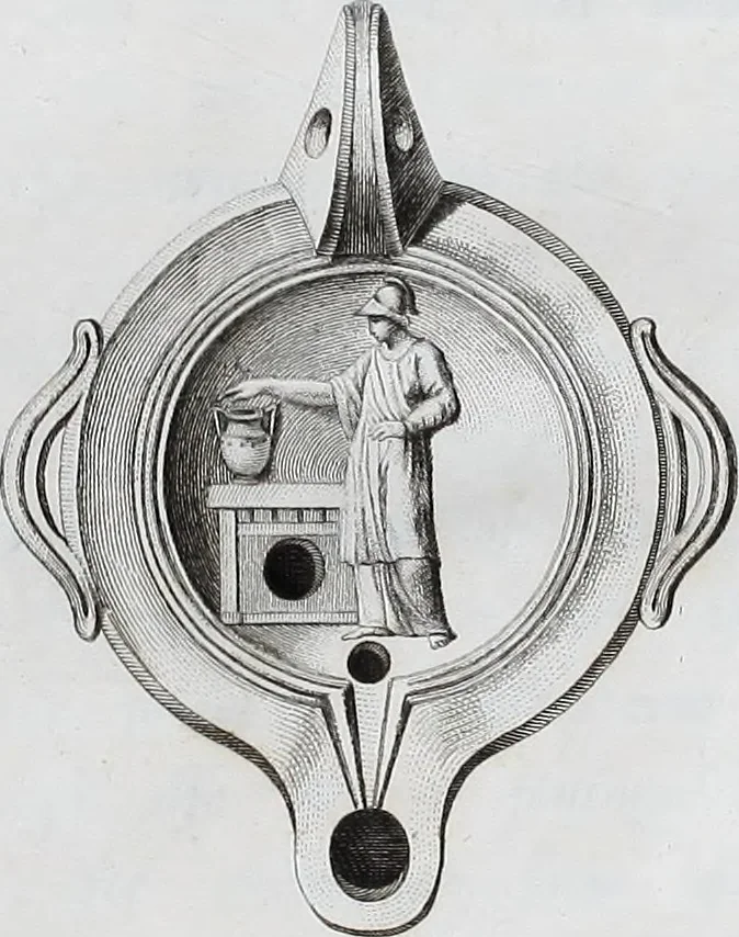 An illustration from Collection of Etruscan, Greek and Roman antiquities from the cabinet of the Honourable William Hamilton, 1766, leaf 97