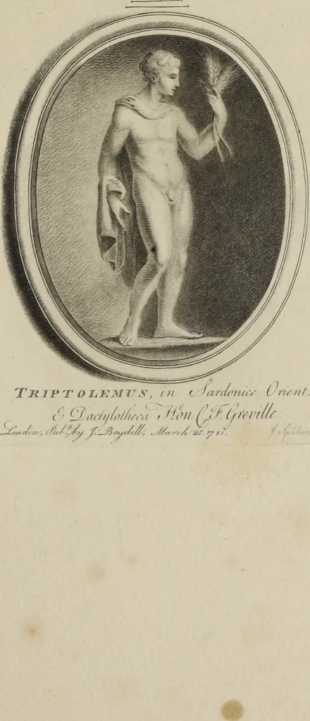An illustration from A collection of fifty prints from antique gems in the collections of the Right Honourable Earl Percy, the Honourable C.F. Greville, and T.M. Slade, esquire, 1785, leaf 16