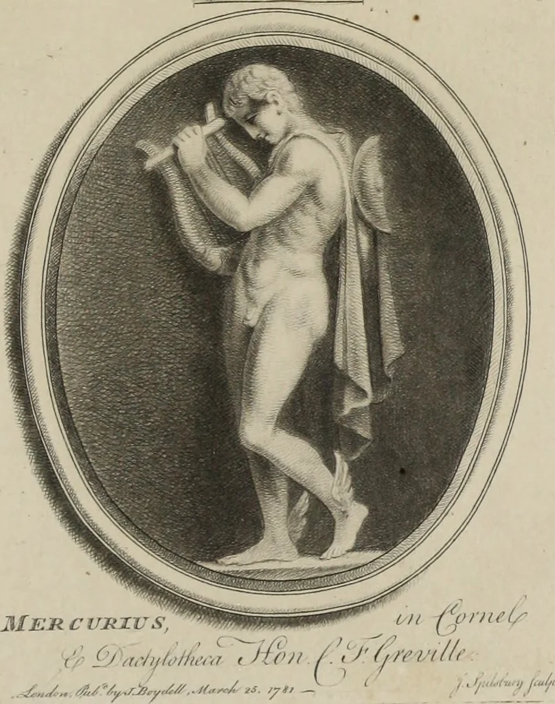 An illustration from A collection of fifty prints from antique gems in the collections of the Right Honourable Earl Percy, the Honourable C.F. Greville, and T.M. Slade, esquire, 1785, leaf 18