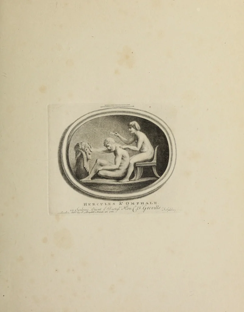 An illustration from A collection of fifty prints from antique gems in the collections of the Right Honourable Earl Percy, the Honourable C.F. Greville, and T.M. Slade, esquire, 1785, leaf 24