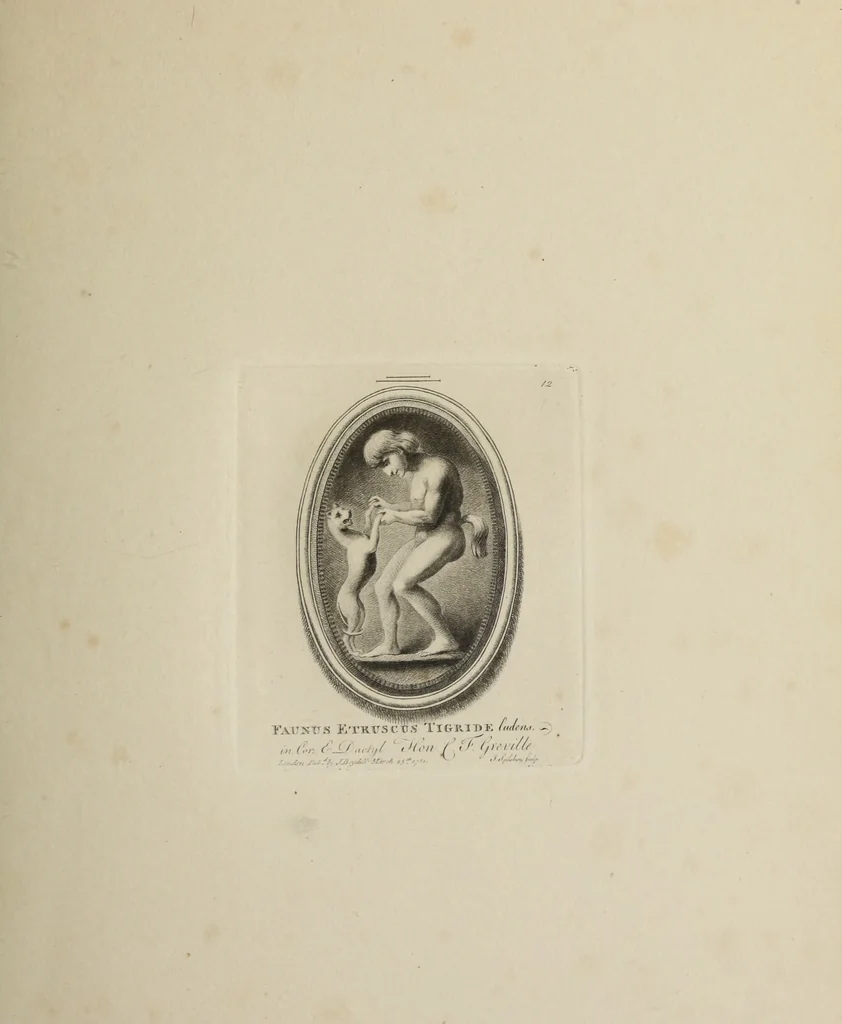 An illustration from A collection of fifty prints from antique gems in the collections of the Right Honourable Earl Percy, the Honourable C.F. Greville, and T.M. Slade, esquire, 1785, leaf 32