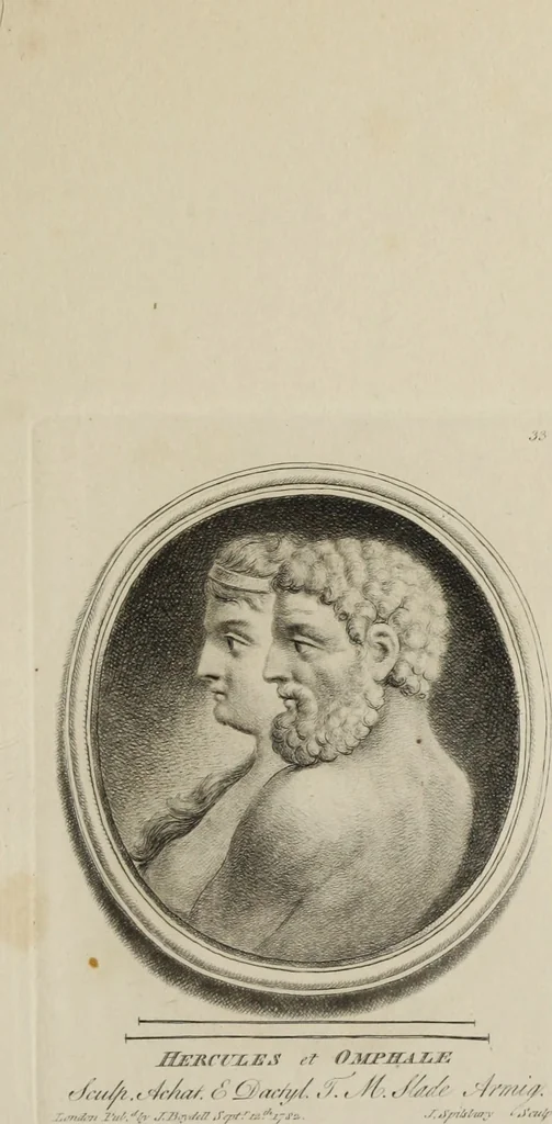 An illustration from A collection of fifty prints from antique gems in the collections of the Right Honourable Earl Percy, the Honourable C.F. Greville, and T.M. Slade, esquire, 1785, leaf 74