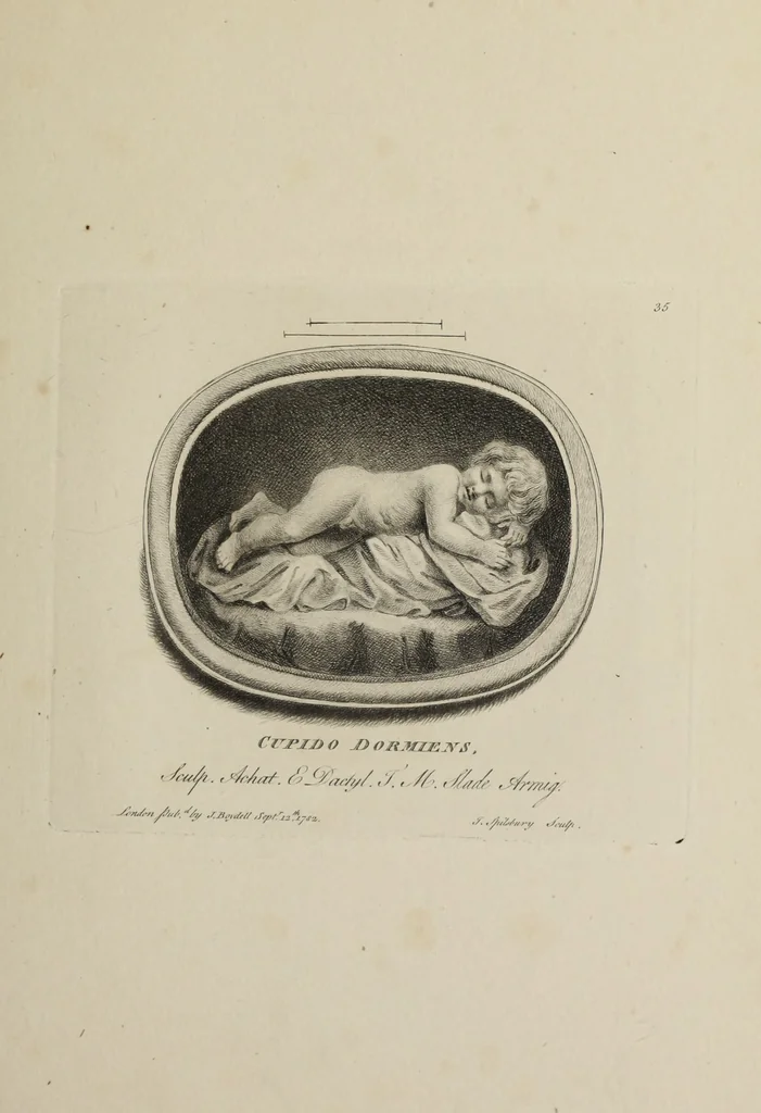 An illustration from A collection of fifty prints from antique gems in the collections of the Right Honourable Earl Percy, the Honourable C.F. Greville, and T.M. Slade, esquire, 1785, leaf 78