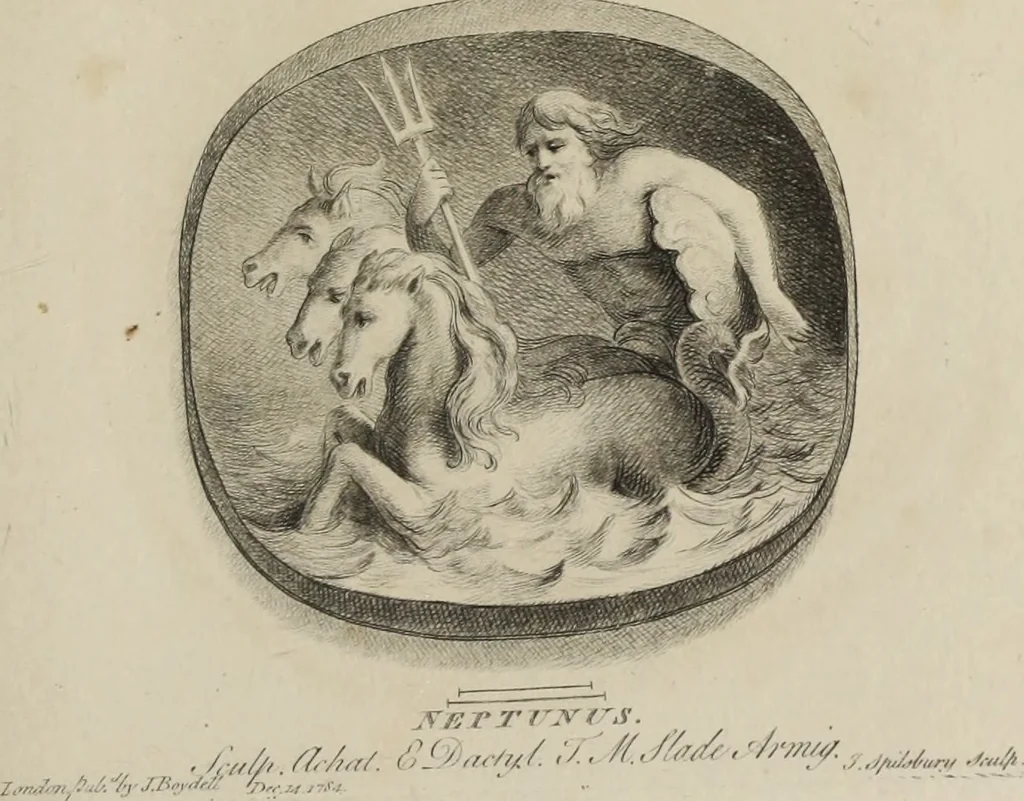 An illustration from A collection of fifty prints from antique gems in the collections of the Right Honourable Earl Percy, the Honourable C.F. Greville, and T.M. Slade, esquire, 1785, leaf 86