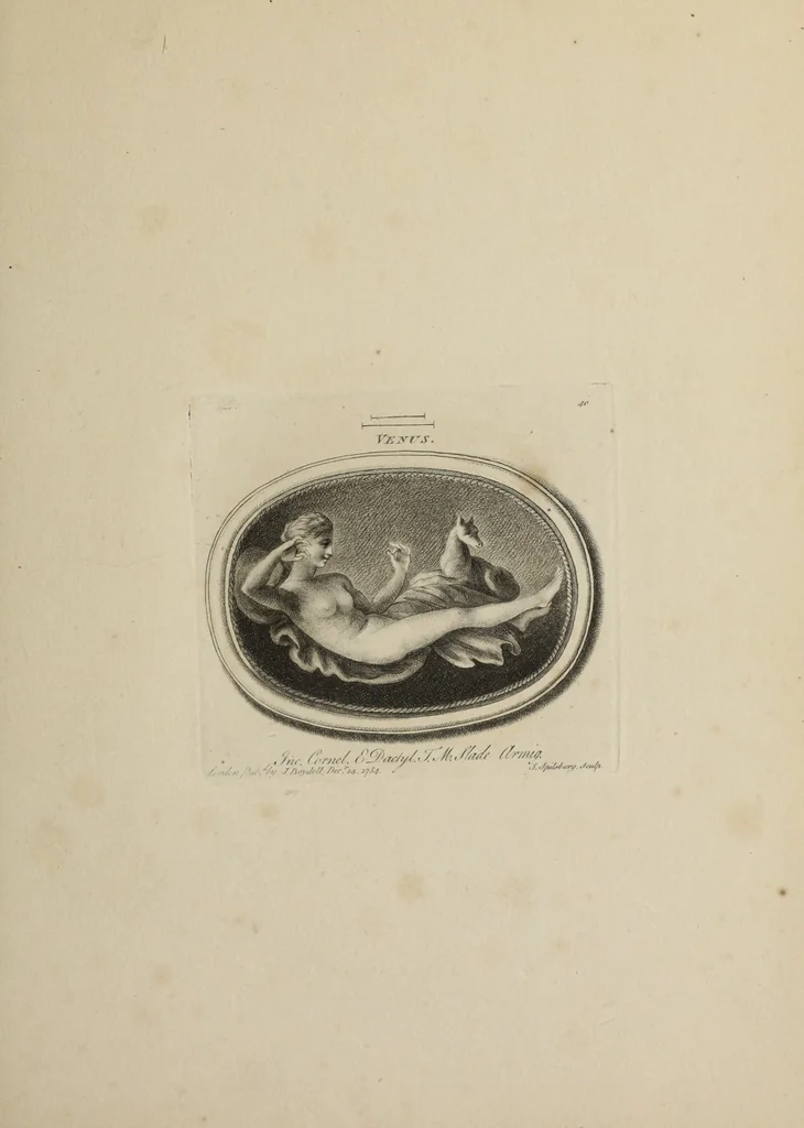 An illustration from A collection of fifty prints from antique gems in the collections of the Right Honourable Earl Percy, the Honourable C.F. Greville, and T.M. Slade, esquire, 1785, leaf 88