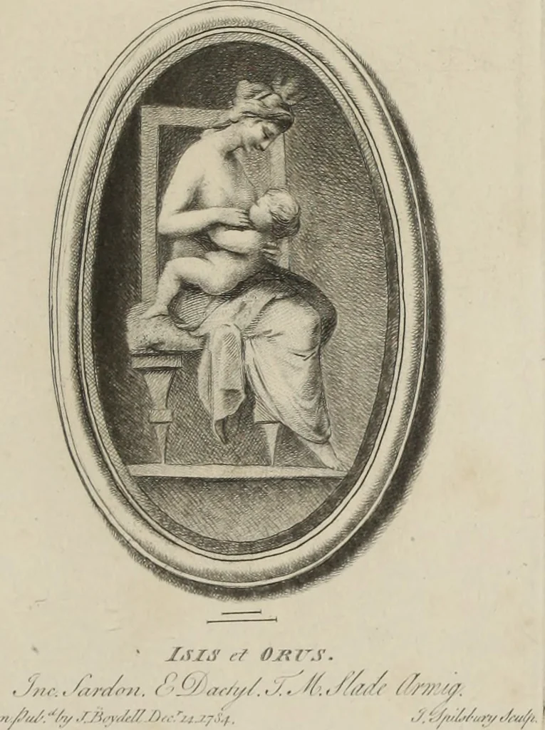 An illustration from A collection of fifty prints from antique gems in the collections of the Right Honourable Earl Percy, the Honourable C.F. Greville, and T.M. Slade, esquire, 1785, leaf 94