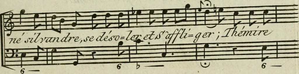 An illustration from [Collection of French songs, 1700, leaf 84