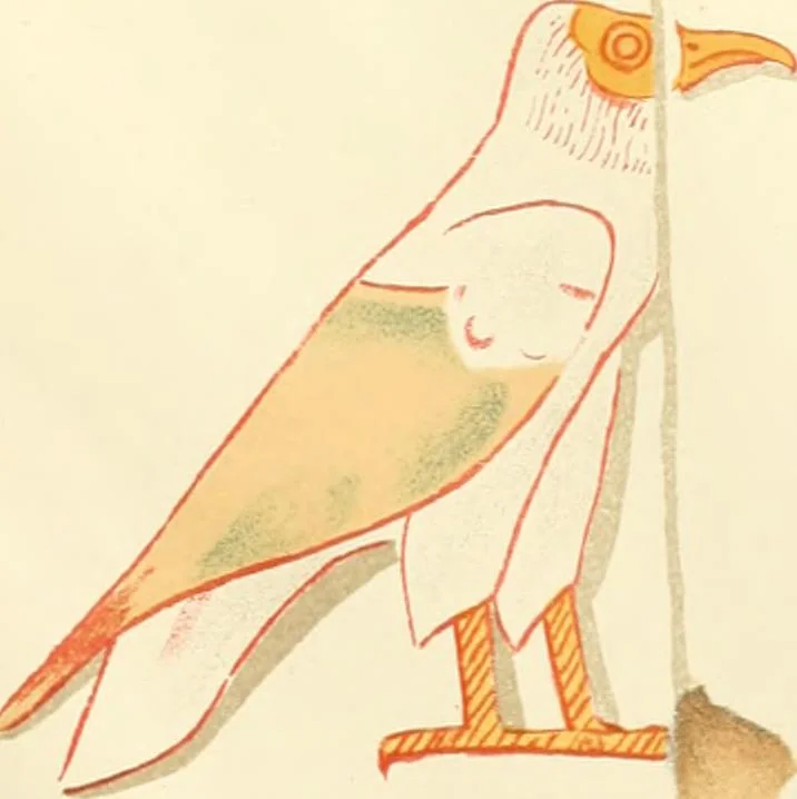 An illustration from A collection of hieroglyphs : a contribution to the history of Egyptian writing, 1898, leaf 92