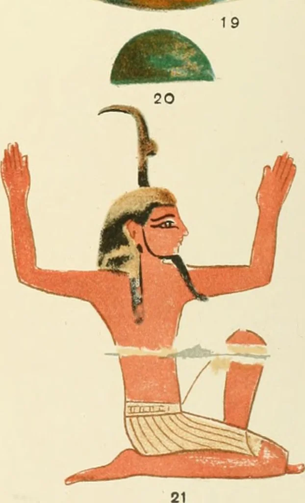 An illustration from A collection of hieroglyphs : a contribution to the history of Egyptian writing, 1898, leaf 94