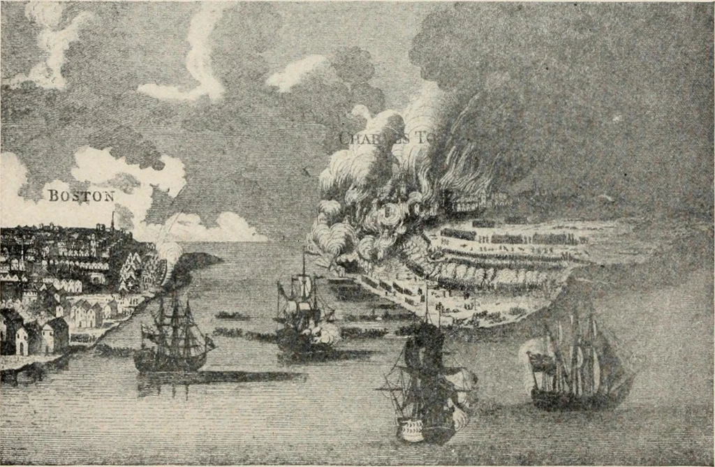 An illustration from A collection of interesting and historic prints : being a brief presentation of some of the originals and reproductions in the possession of the State Street Trust Company, 1909, leaf 15