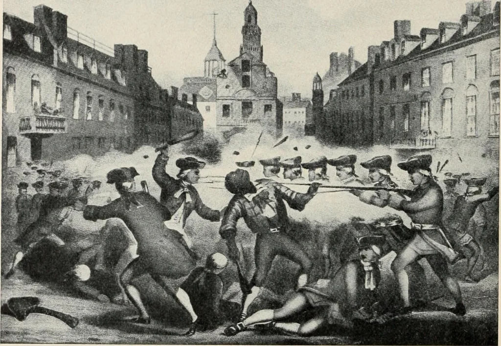 An illustration from A collection of interesting and historic prints : being a brief presentation of some of the originals and reproductions in the possession of the State Street Trust Company, 1909, leaf 19