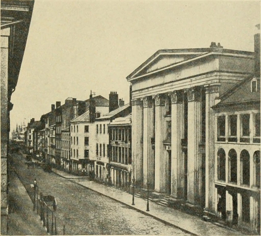 An illustration from A collection of interesting and historic prints : being a brief presentation of some of the originals and reproductions in the possession of the State Street Trust Company, 1909, leaf 22