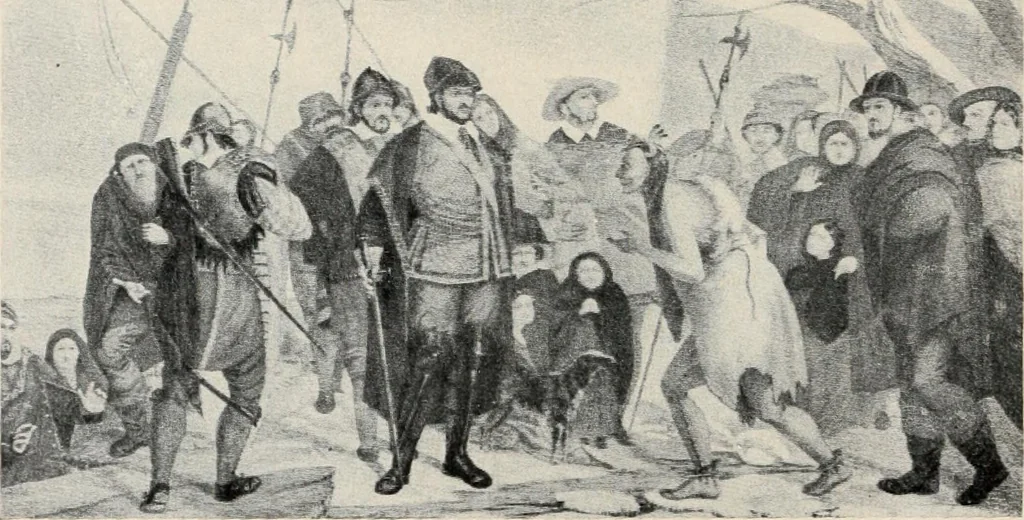 An illustration from A collection of interesting and historic prints : being a brief presentation of some of the originals and reproductions in the possession of the State Street Trust Company, 1909, leaf 29