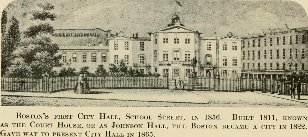 An illustration from A collection of interesting and historic prints : being a brief presentation of some of the originals and reproductions in the possession of the State Street Trust Company, 1909, leaf 32