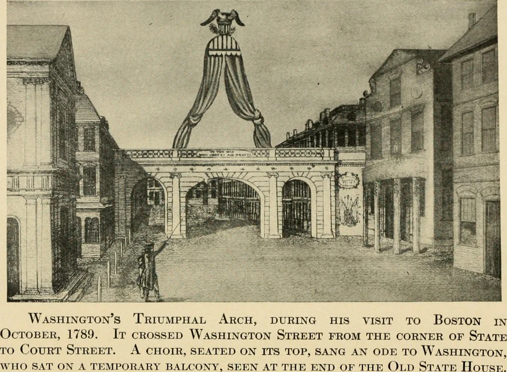 An illustration from A collection of interesting and historic prints : being a brief presentation of some of the originals and reproductions in the possession of the State Street Trust Company, 1909, leaf 36